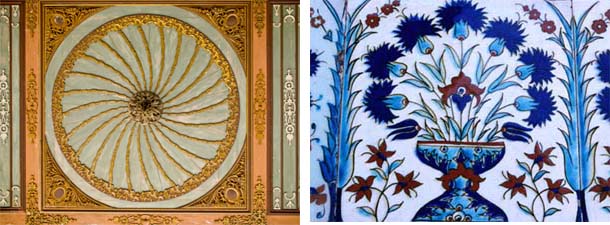 Tile Work in Topkapi Palace, Istanbul, Turkey